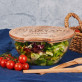 Mistrzyni sałatek - Szklana salaterka ze sztućcami