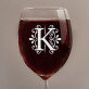 Monogram 2 - Grawerowany kieliszek do wina