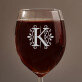 Monogram 2 - Grawerowany kieliszek do wina
