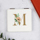 Monogram kwiaty - Lusterko kieszonkowe