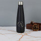 Monogram w kole kwiaty - Butelka na wodę 630 ml