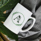 Monogram w kole kwiaty - kubek personalizowany