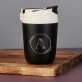 Monogram w kole kwiaty - Kubek termiczny 360 ml