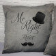 Mr i Mrs Right - Zestaw Dwóch Poduszek Dekoracyjnych
