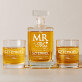  mr mrs - Zestaw Grawerowana Karafka 0,7 i Szklanki Do Whisky