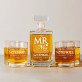  mr mrs - Zestaw Grawerowana Karafka 0,7 i Szklanki Do Whisky