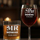 Mr&Mrs - Zestaw kieliszek do wina i szklanka do whisky