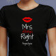 Mrs always right - Czarna koszulka damska