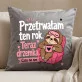 Poduszka Dekoracyjna Na Zakończenie Roku Prezent Dla Kobiety: Przetrwałam Ten Rok.