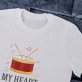 My heart beats like a drum - Koszulka męska z nadrukiem