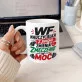 Kubek Z Nadrukiem Dla Nauczycielki Wf Prezent Na Dzień Nauczyciela Dla Kobiety: Nauczycielka Wf - Moc Kubek Z Nadrukiem Dla Nauczycielki Wf Prezent Na Dzień Nauczyciela Dla Kobiety: Nauczycielka Wf - Moc