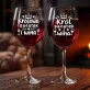 Dwa Kieliszki Do Wina Dla Wegetarian Prezent Dla Pary: Wegetariański Toast