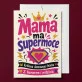 Kartka z Życzeniami Dla Mamy Na Dzień Mamy Dla Kobiety: Mama Superbohaterka Kartka z Życzeniami Dla Mamy Na Dzień Mamy Dla Kobiety: Mama Superbohaterka