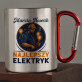 Najlepszy elektryk - Kubek metalowy z karabińczykiem Najlepszy elektryk - Kubek metalowy z karabińczykiem