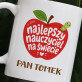 Najlepszy nauczyciel jabłko - Personalizowany Kubek