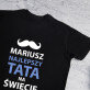 Najlepszy tata - Czarna koszulka męska