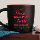 Najlepszy tata ornamenty - Czarny kubek ceramiczny Najlepszy tata ornamenty - Czarny kubek ceramiczny