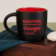 Nauczyciel google - Czarny kubek ceramiczny
