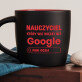 Nauczyciel google - Czarny kubek ceramiczny