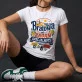 Koszulka Damska Biała Dla Bratowej Prezent Dla Kobiety: Retro Śródziemnomorski Humor
