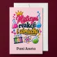 Kartka Personalizowana Dla Nauczycielki Chemii Prezent Na Dzień Nauczyciela Dla Kobiety: Mistrzyni Reakcji I Kartka Personalizowana Dla Nauczycielki Chemii Prezent Na Dzień Nauczyciela Dla Kobiety: Mistrzyni Reakcji I