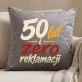 Poduszka Dekoracyjna Na 50 Rocznicę Ślubu Prezent Dla Pary: 50 Lat I Zero Reklamacji Poduszka Dekoracyjna Na 50 Rocznicę Ślubu Prezent Dla Pary: 50 Lat I Zero Reklamacji