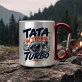 Kubek Metalowy z Karabińczykiem Na Dzień Ojca Prezent Dla Taty Mężczyzny: Tryb Turbo Kubek Metalowy z Karabińczykiem Na Dzień Ojca Prezent Dla Taty Mężczyzny: Tryb Turbo