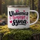 Kubek Emaliowany Dla Mamy Chłopaka Prezent Na Dzień Mamy Dla Kobiety: Ulubienica Syna Kubek Emaliowany Dla Mamy Chłopaka Prezent Na Dzień Mamy Dla Kobiety: Ulubienica Syna