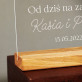 Od dziś na zawsze - Twoja lokalizacja - wydruk na szkle akrylowym z podstawką