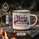 Kubek Emaliowany Na Dzień Mamy Prezent Dla Mamy Kobiety: Elegancka Mama Kubek Emaliowany Na Dzień Mamy Prezent Dla Mamy Kobiety: Elegancka Mama