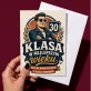 Kartka z Życzeniami Na 30 Urodziny Dla 30 Latka Mężczyzny: Retro Emblemat Męskości