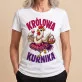 Koszulka Damska Biała Dla Kobiety Prezent Dla Kobiety: Królowa Kurnika