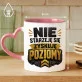 Kubek Z Nadrukiem Na Urodziny Prezent Dla Mężczyzny: Zyskuję Poziomy Kubek Z Nadrukiem Na Urodziny Prezent Dla Mężczyzny: Zyskuję Poziomy