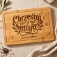 Deska Do Krojenia z Grawerem Dla Chrzestnych Prezent Dla Pary: Chrzestni Z Misją