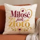 Poduszka Dekoracyjna Na 50 Rocznicę Ślubu Prezent Dla Kobiety: Złota Elegancja Poduszka Dekoracyjna Na 50 Rocznicę Ślubu Prezent Dla Kobiety: Złota Elegancja