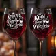 Dwa Kieliszki Do Wina Dla Pary Prezent Dla Pary: Król I Królowa Wieczorów