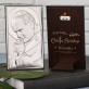 Pamiątka Chrztu - Papież - Srebrny Obrazek z Grawerem