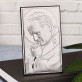 Pamiątka Pierwszej Komunii - Papież - Srebrny Obrazek z Grawerem