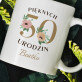 pięknych 50 urodzin kwiaty - Personalizowany Kubek