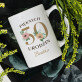 pięknych 50 urodzin kwiaty - Personalizowany Kubek