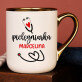 Pielęgniarka - Kubek ceramiczny ze złotym rantem