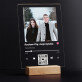 Piosenka spotify z kodem QR dla dziewczyny - Wydruk na szkle akrylowym z podstawką led