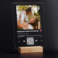 Piosenka spotify z kodem QR dla mamy - Wydruk na szkle akrylowym z podstawką led