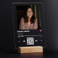 Piosenka spotify z kodem QR dla niej - Wydruk na szkle akrylowym z podstawką led