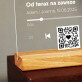 Piosenka spotify z kodem QR dla pary młodej - Wydruk na szkle akrylowym z podstawką