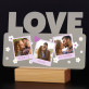 Polaroids kwiatki - Wydruk na szkle akrylowym love z podświetleniem