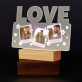 Polaroids kwiatki - Wydruk na szkle akrylowym love z podświetleniem