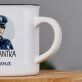 Policjantka - Kubek ceramiczny z czarnym rantem