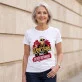 Koszulka Damska Biała Na 75 Urodziny Prezent Dla Kobiety: Dojrzała Elegancja I Humor
