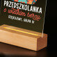 Przedszkolanka o wielkim sercu - Wydruk na szkle akrylowym z podstawką led